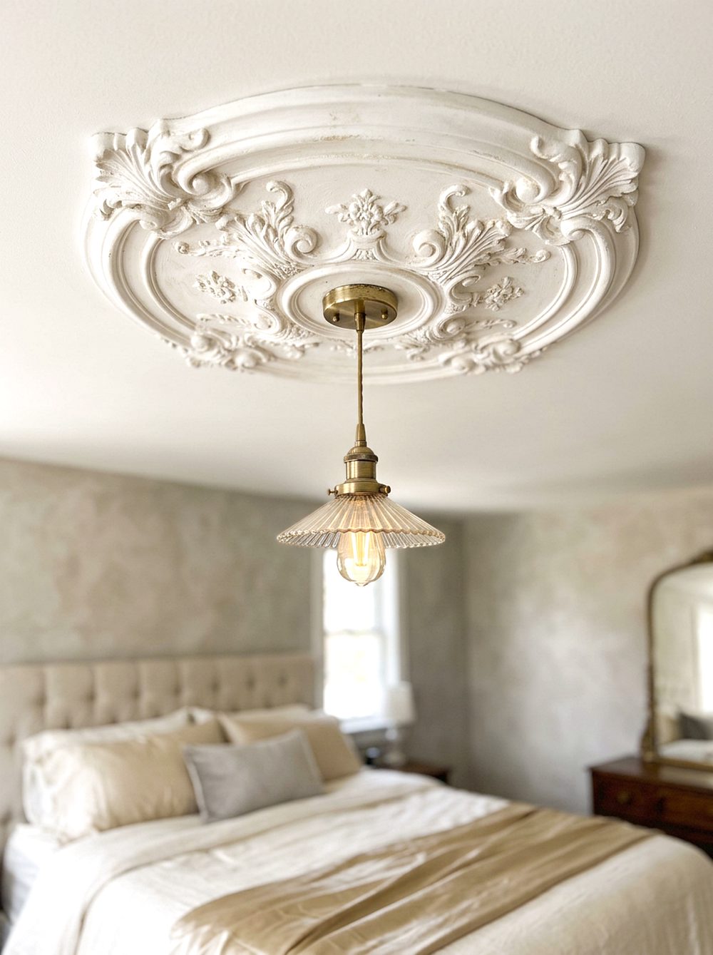 Ceiling Medallion Light Feature
