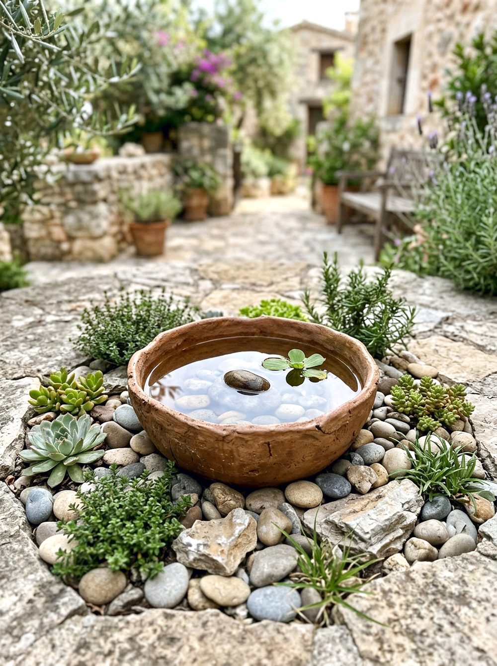 Clay Water Bowl Feature