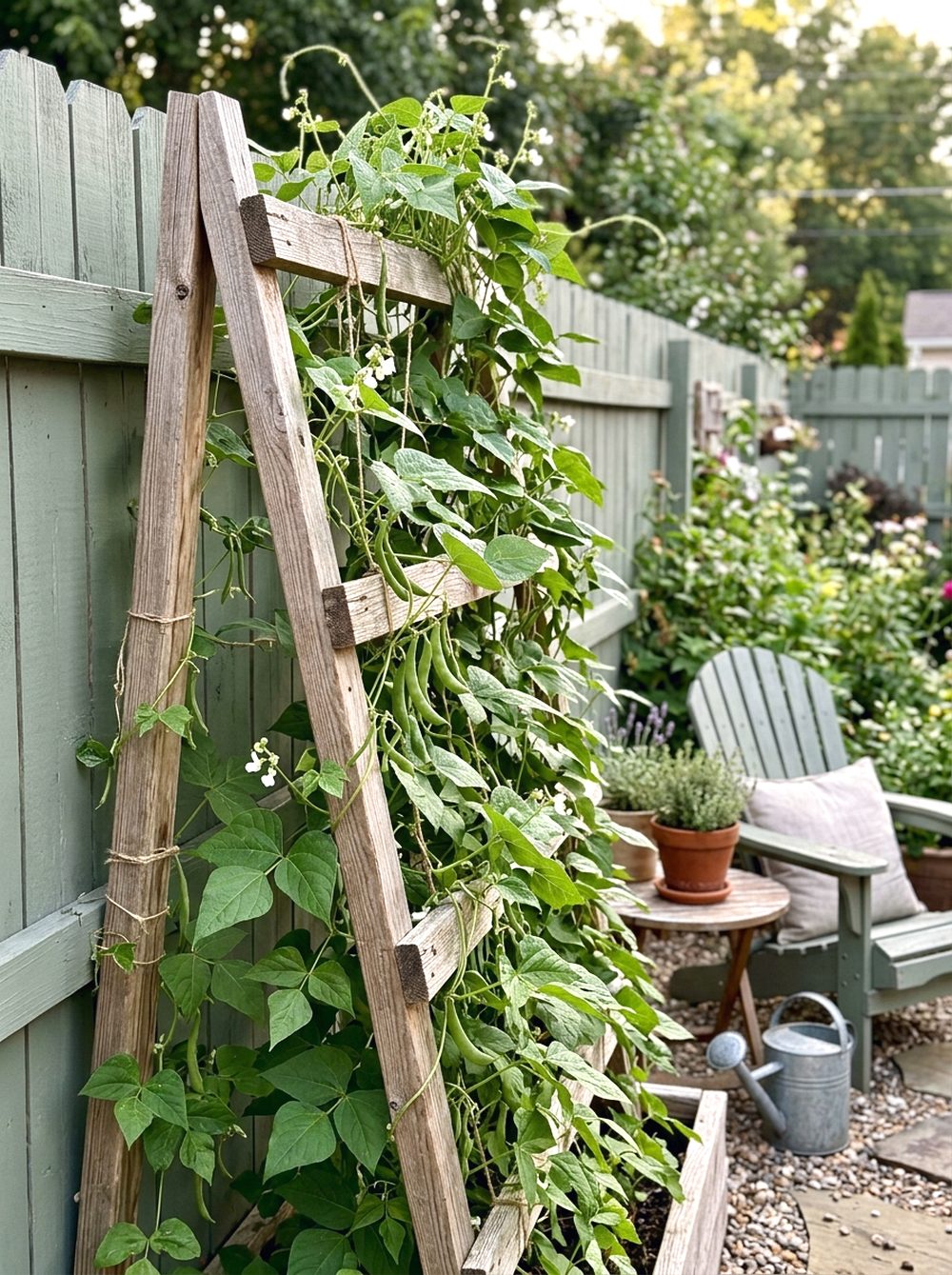 Climbing Bean Trellis Wall