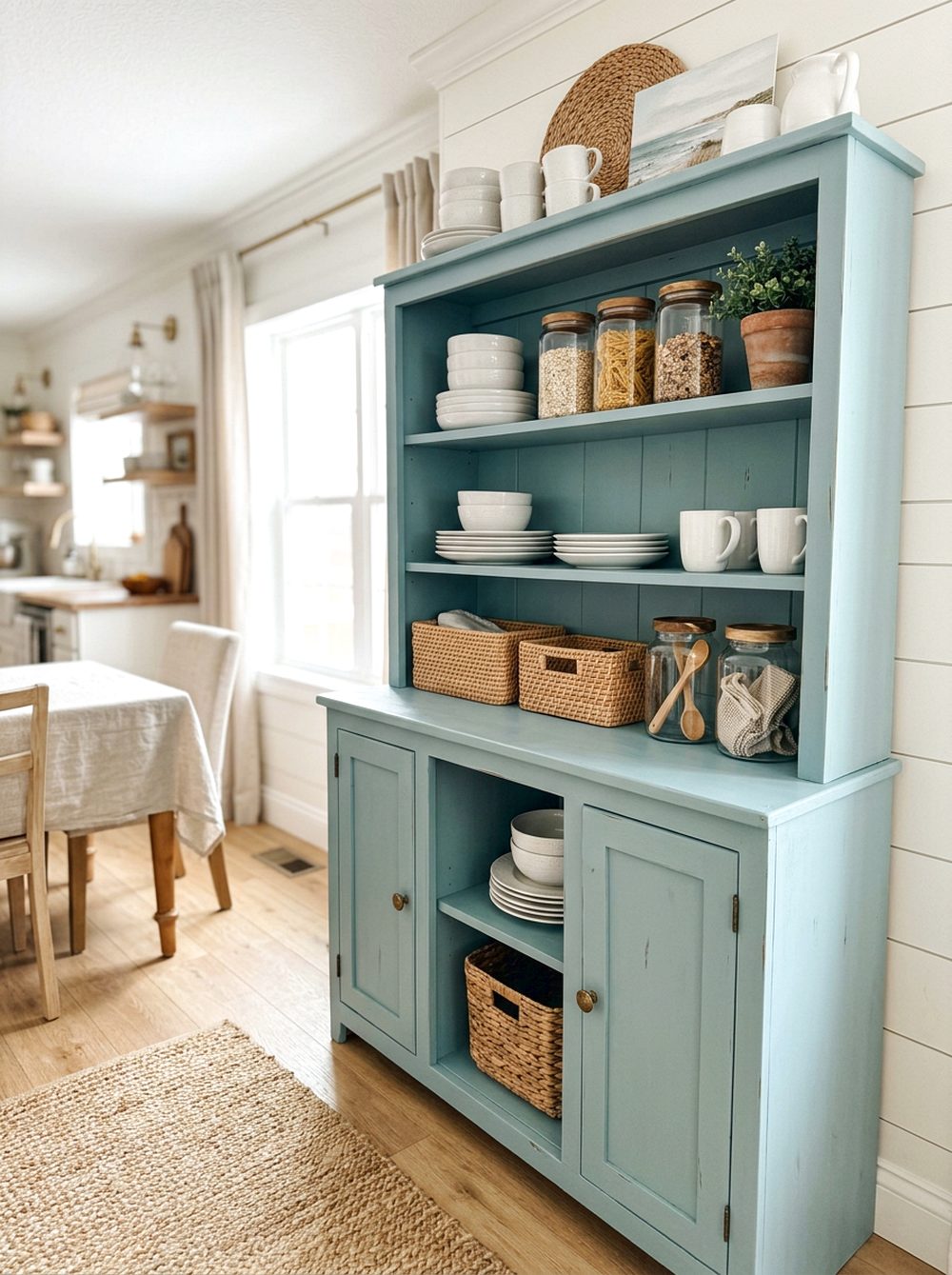 Coastal Blue Pantry Hutch