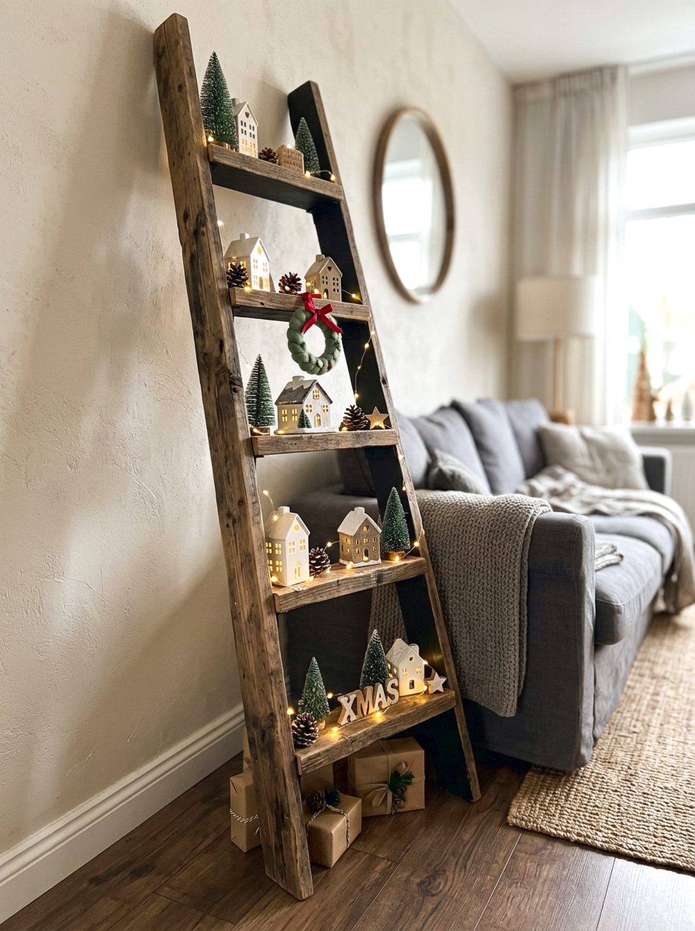 Corner Pallet Ladder Village Stand