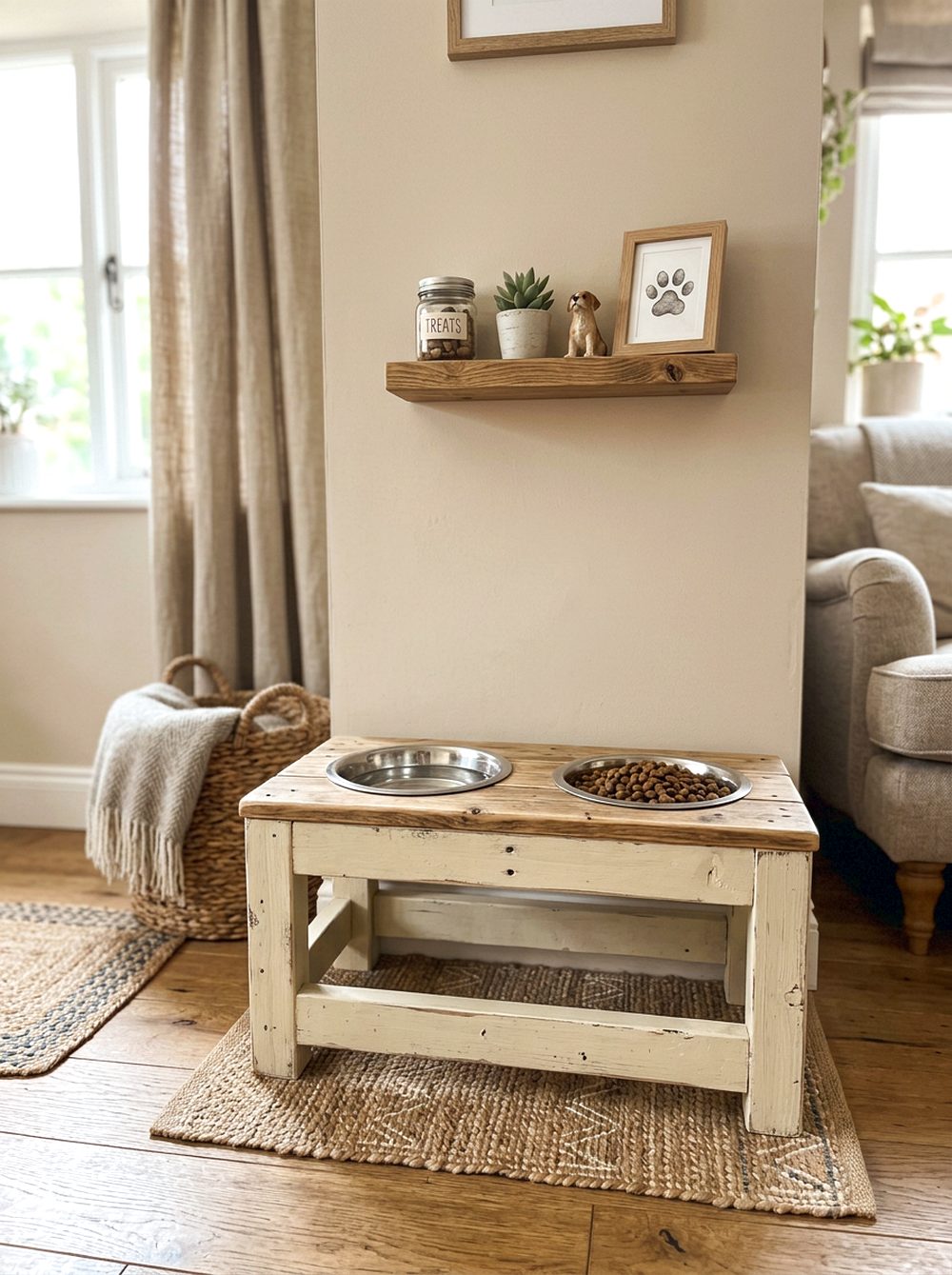 Cozy Cottage-Style Pallet Pet Corner