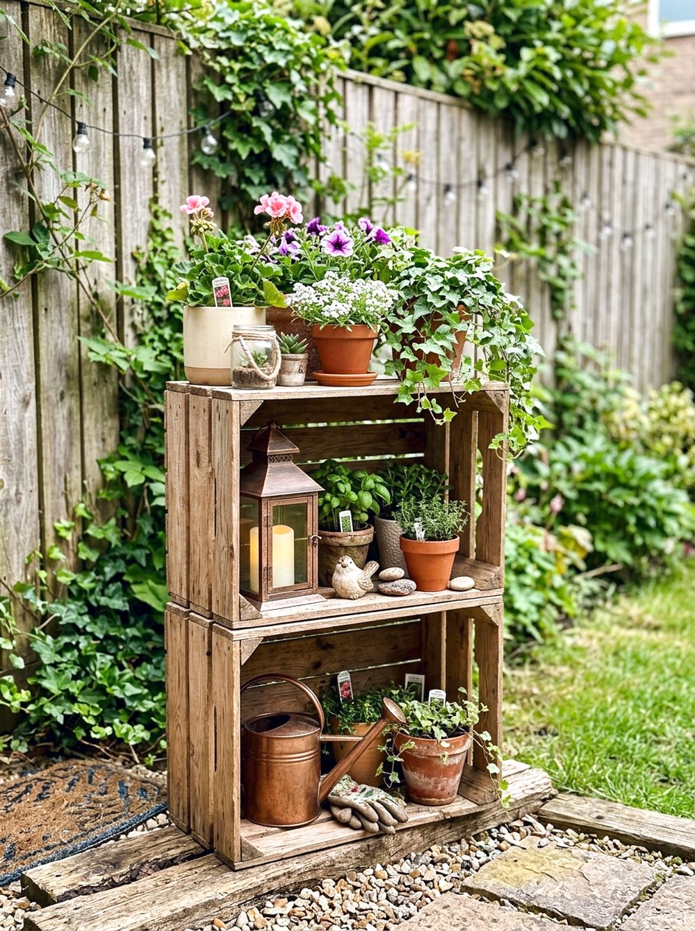 Crate Plant Shelf