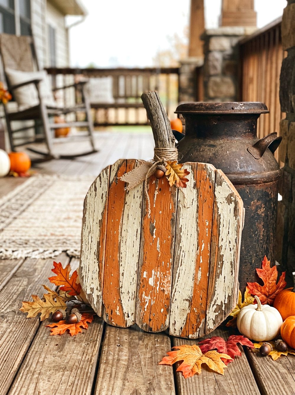Distressed Farmhouse Pumpkin Sign