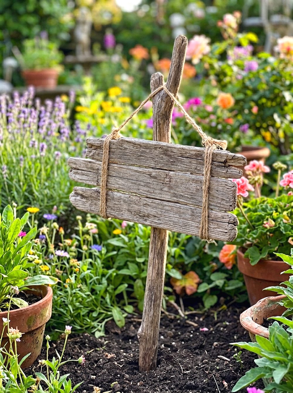 Driftwood Garden Sign