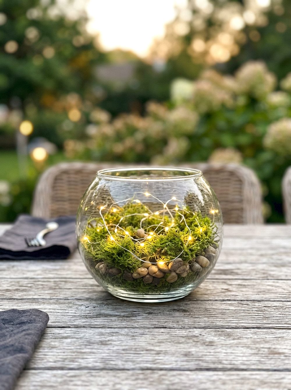 Fairy Light Table Centerpiece