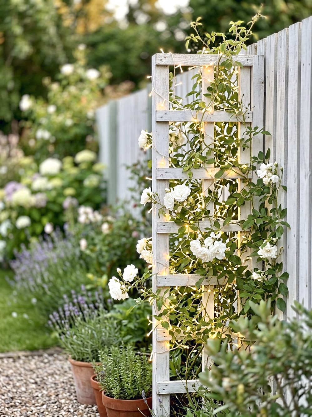 Fairy Light Wrapped Trellis
