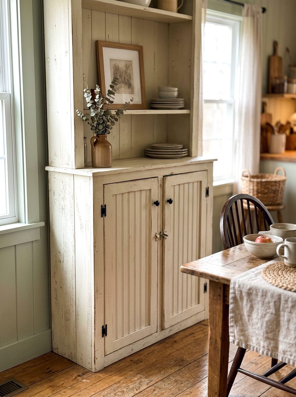 Farmhouse Hutch Appliance Garage