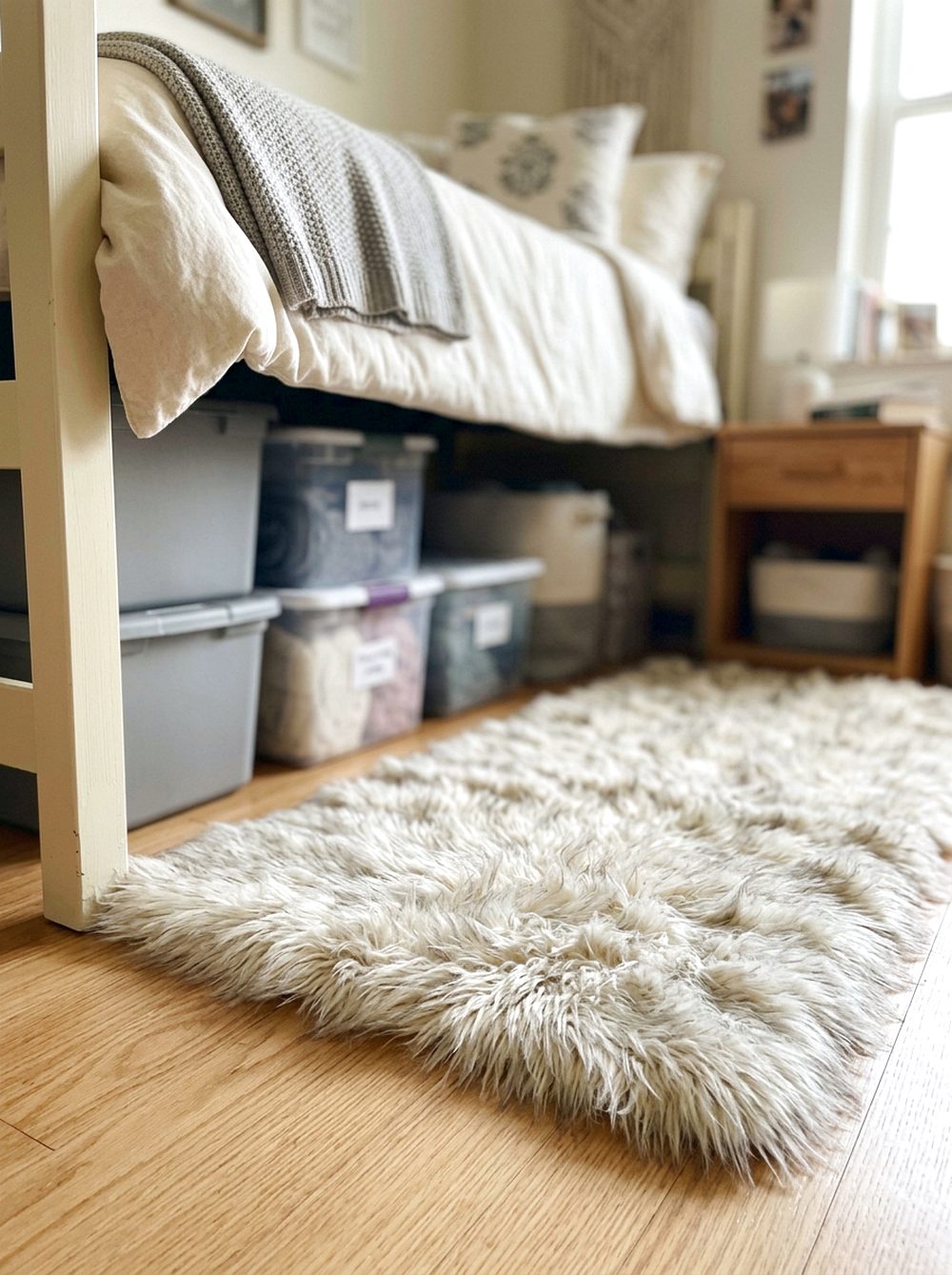 Faux Fur Bedside Rug