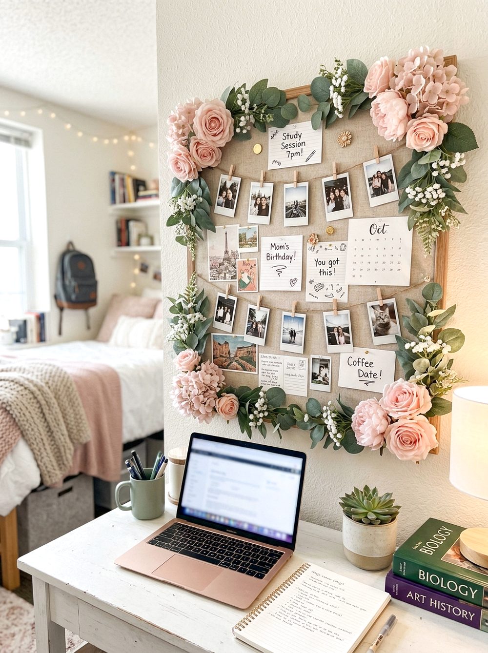 Floral Pinboard Wall