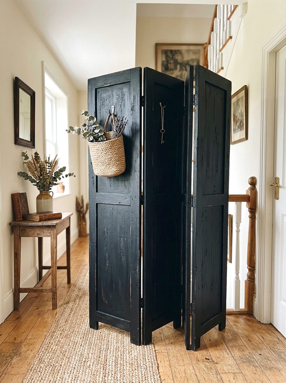 Folding Chalk-Painted Screen