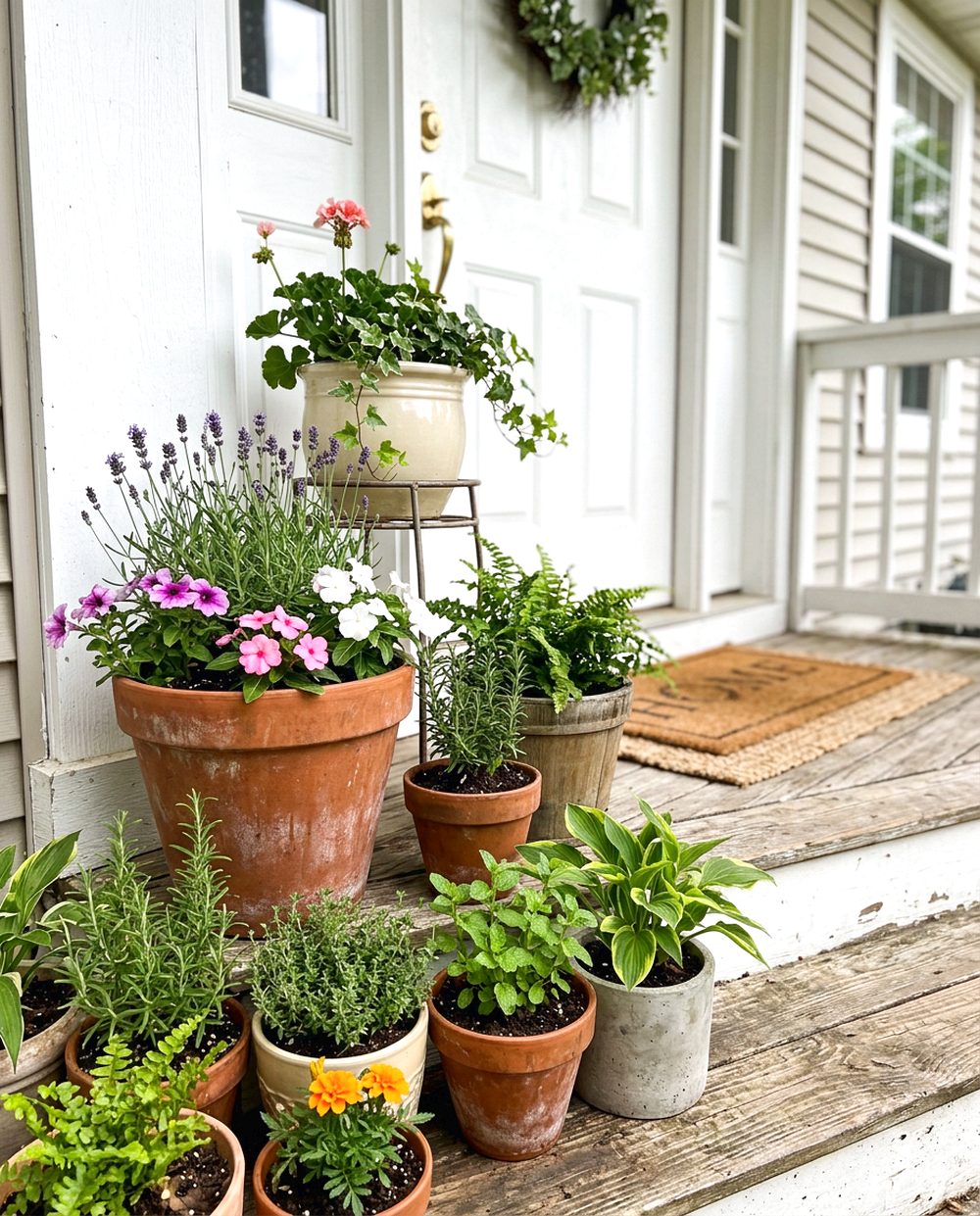 Front Porch Pot Cluster