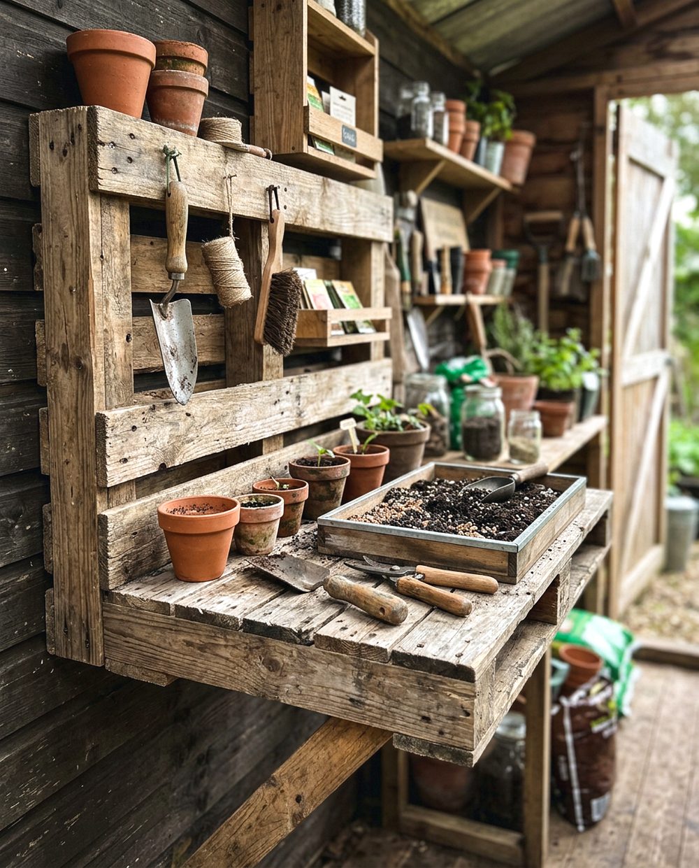 Garden Shed Potting Workbench