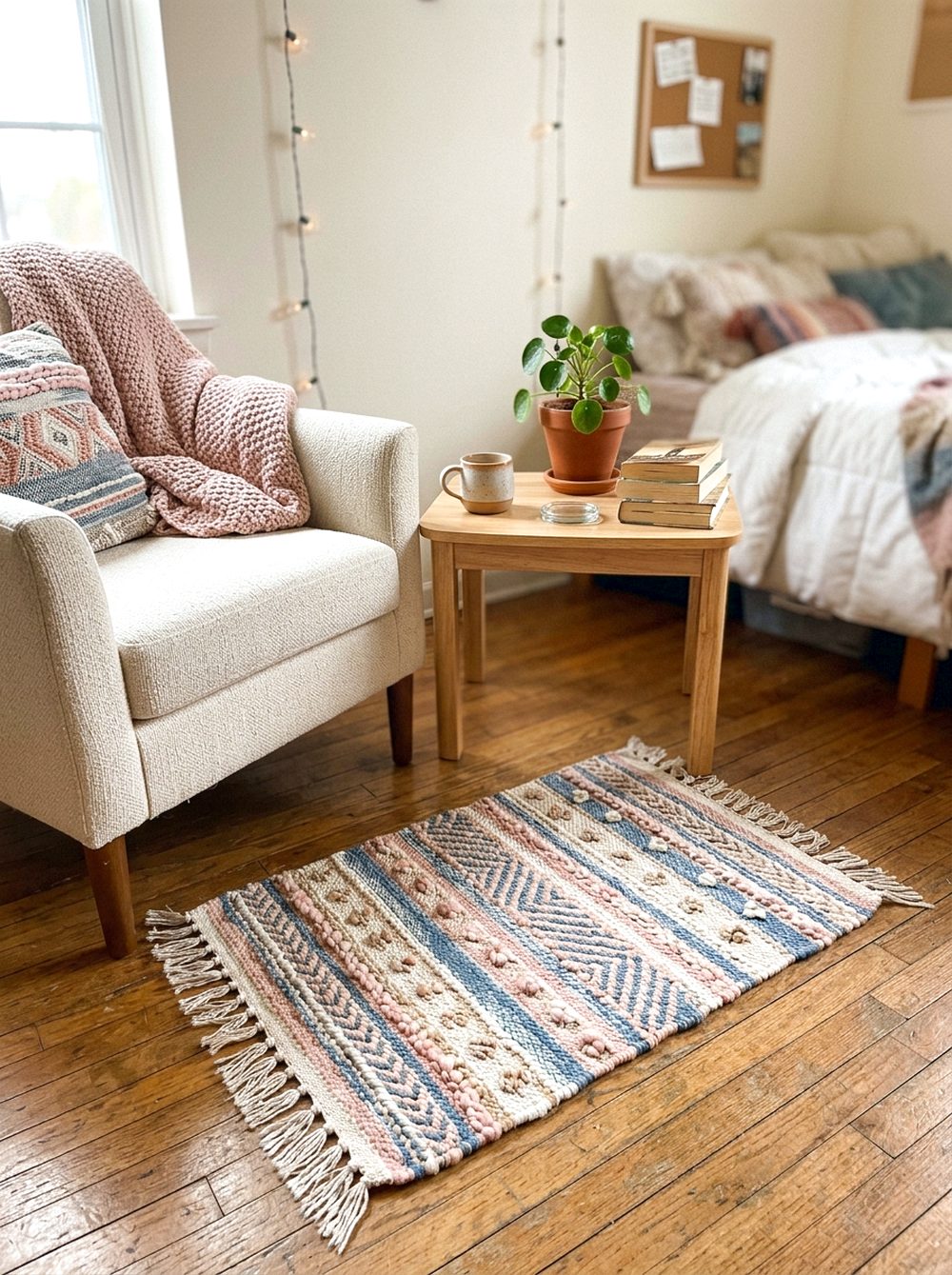 Handmade Rug Accent Corner