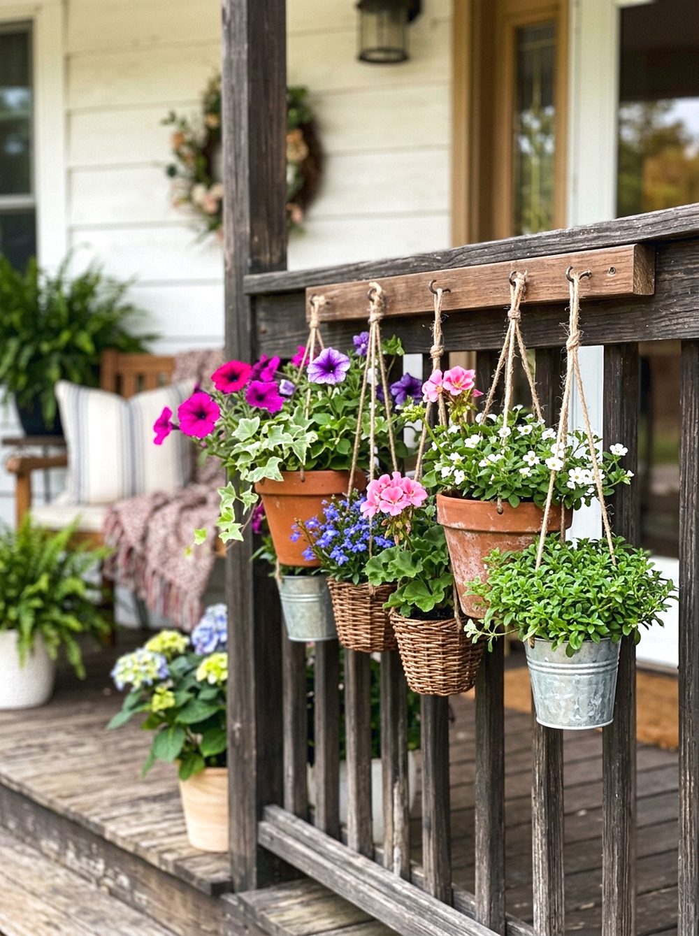 Hanging Basket Rail Garden