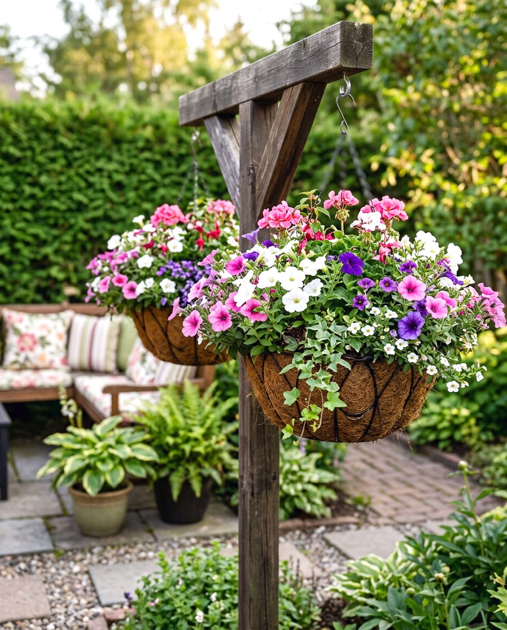 Hanging Flower Basket Corner