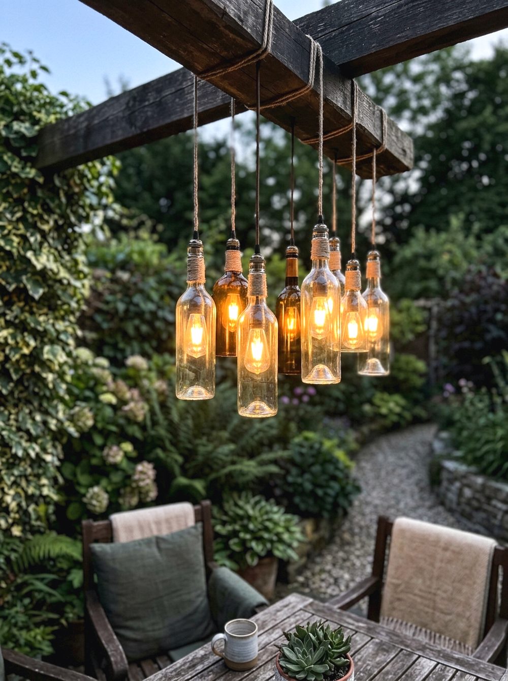 Hanging Glass Bottle Lights