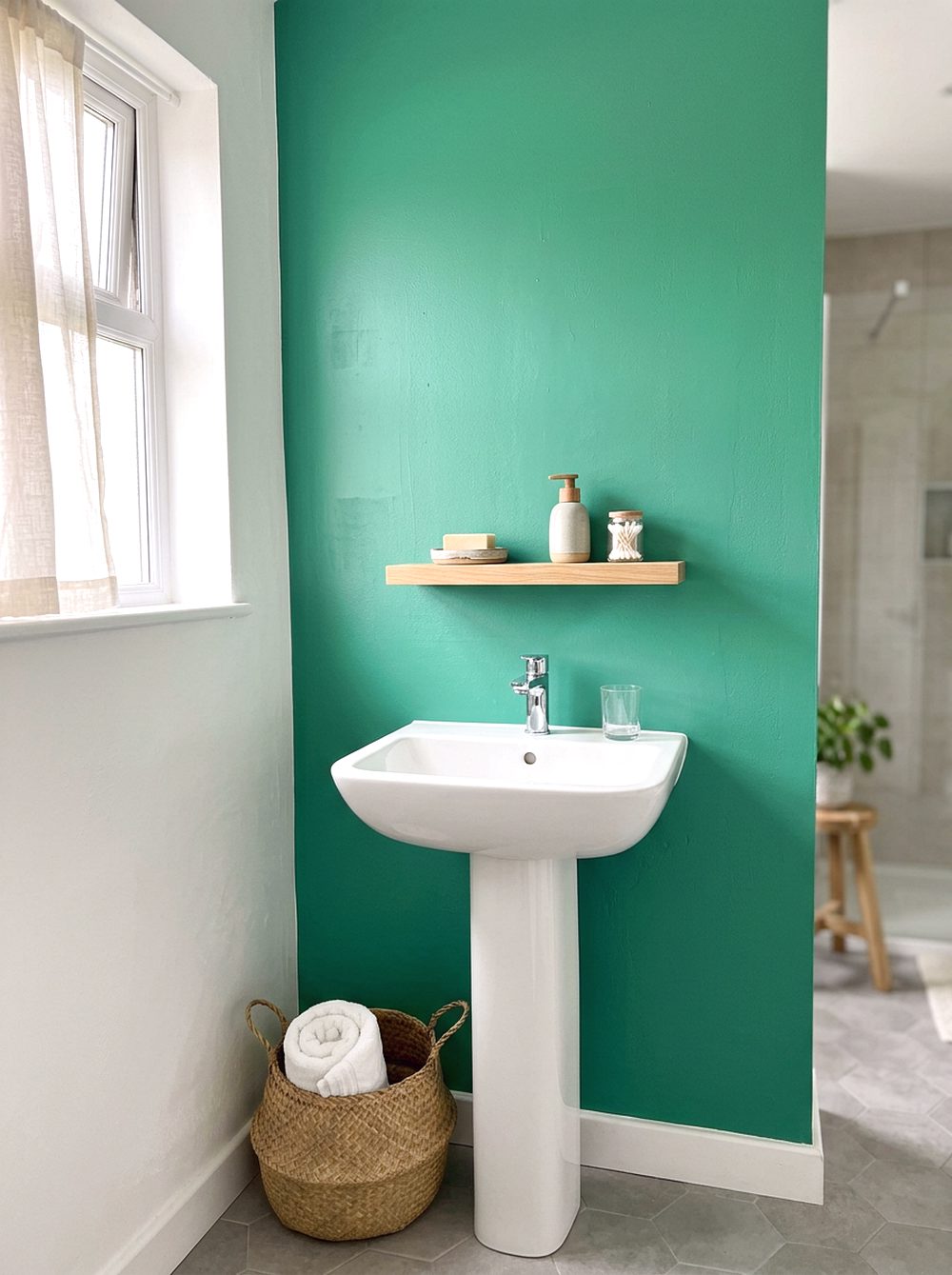 Jade Green Accent Wall