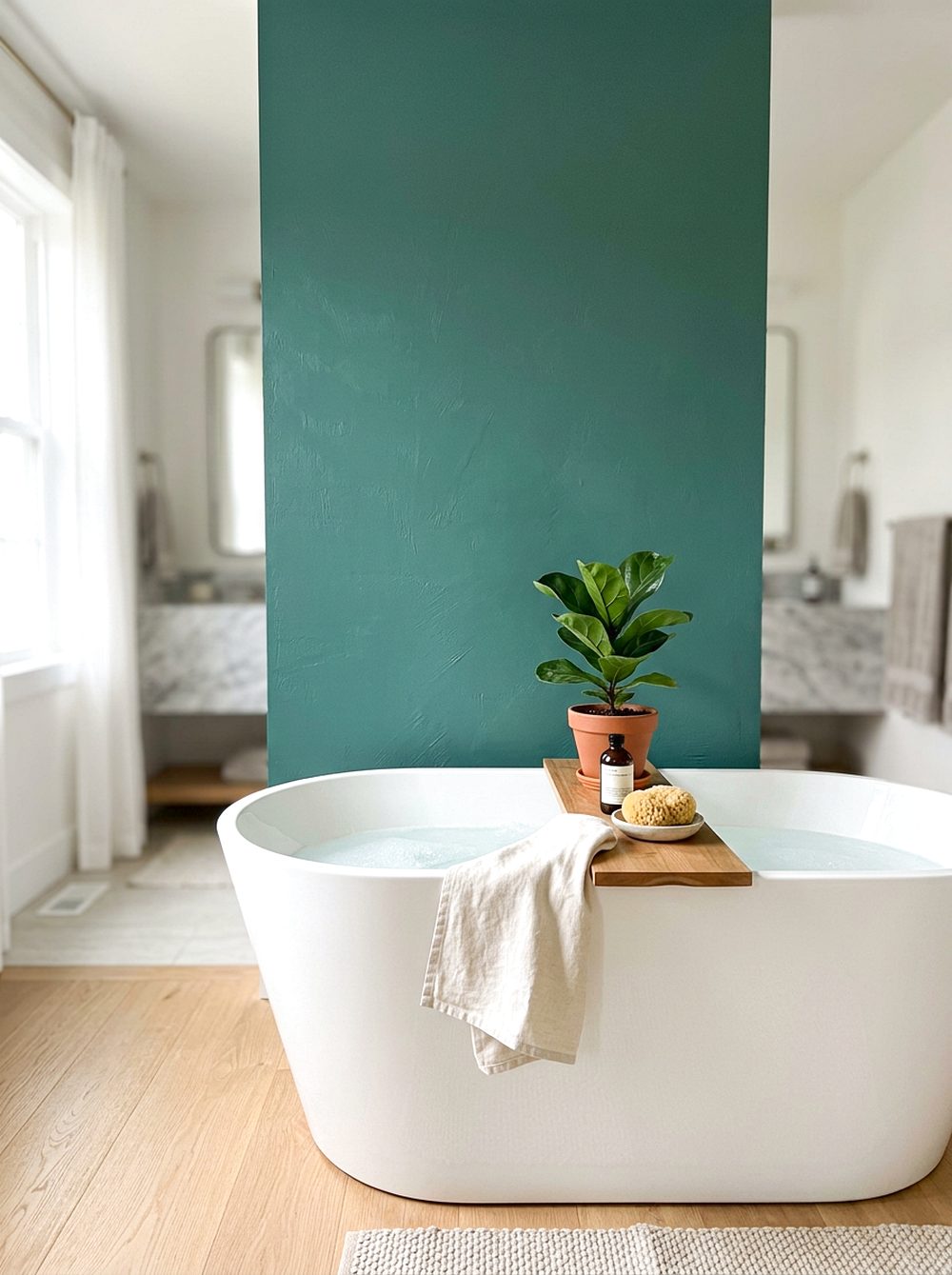 Jade Green Accent Wall