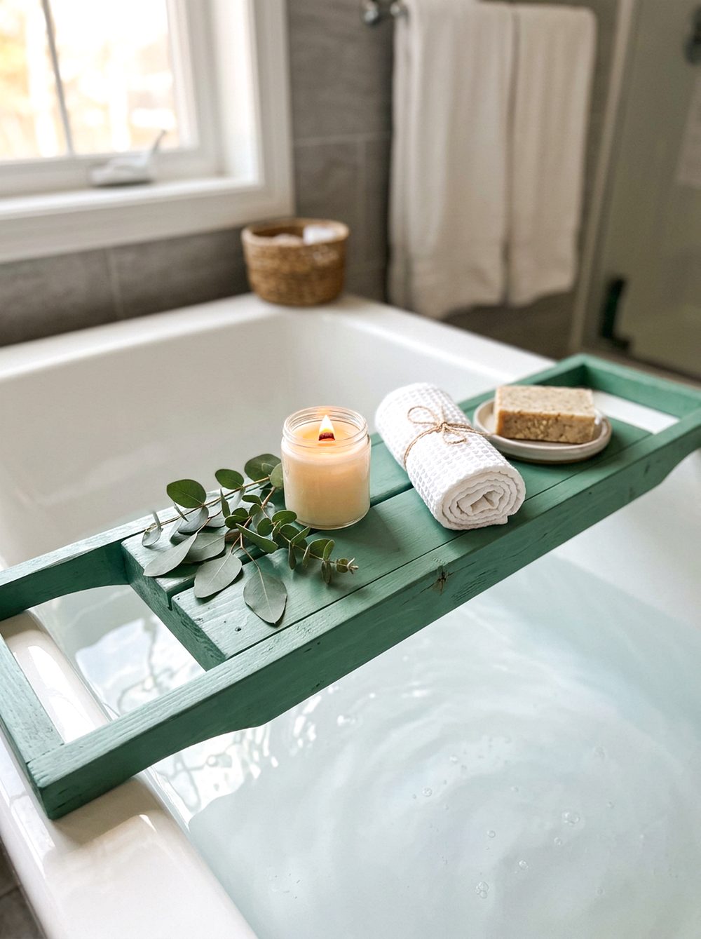 Jade Green Bath Caddy