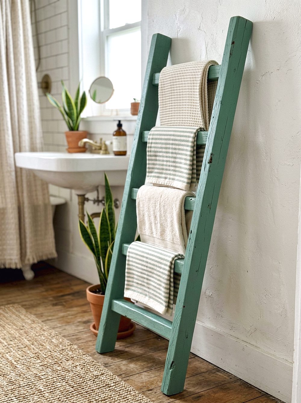 Jade Green Towel Ladder