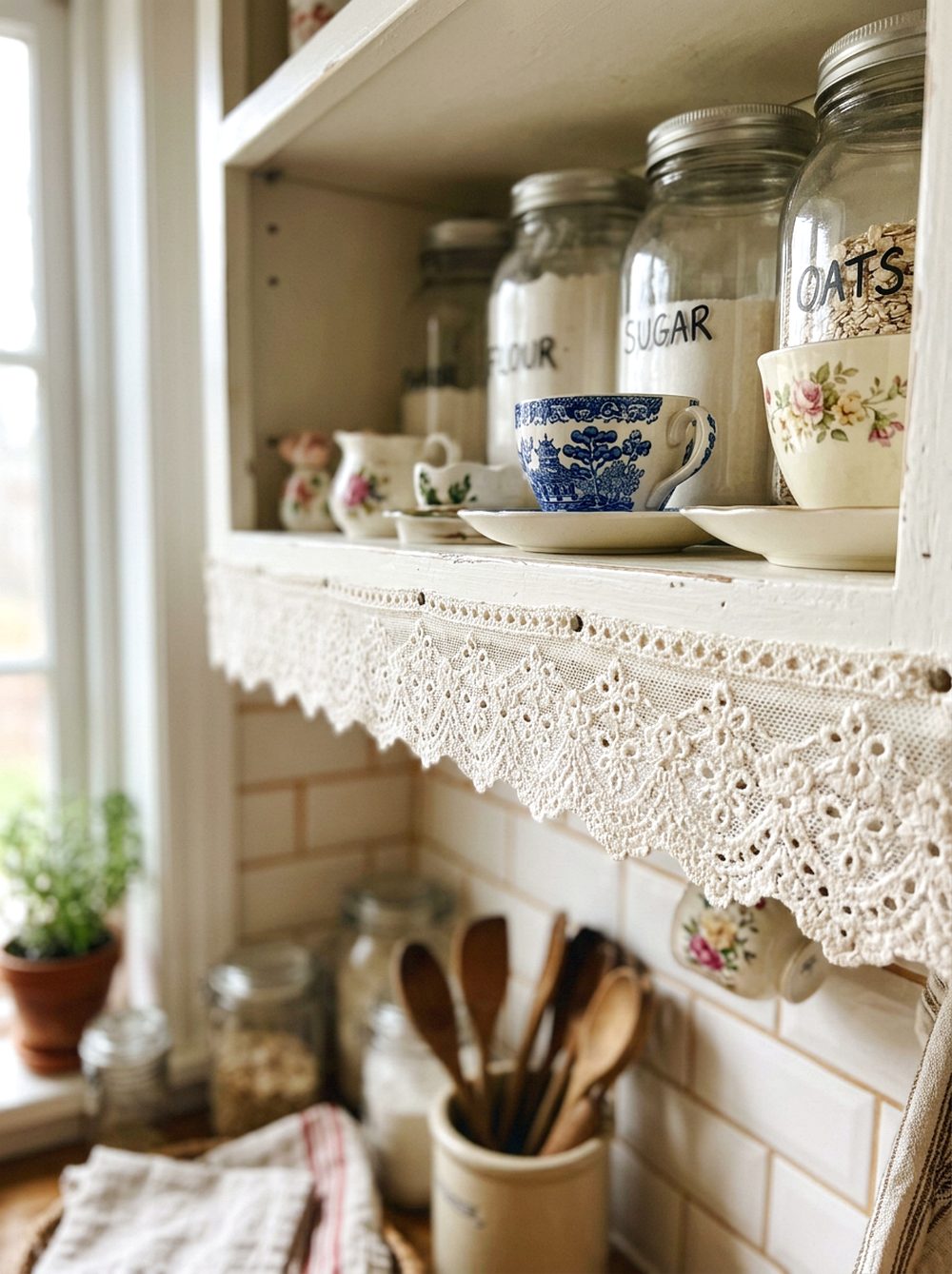 Lace Shelf Trim Detail