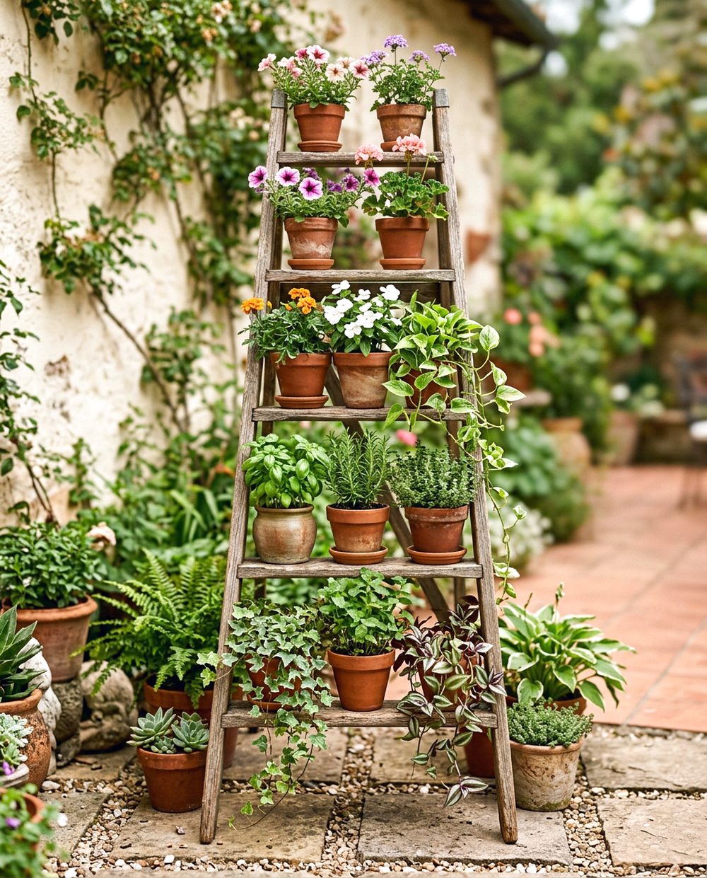 Ladder Plant Display