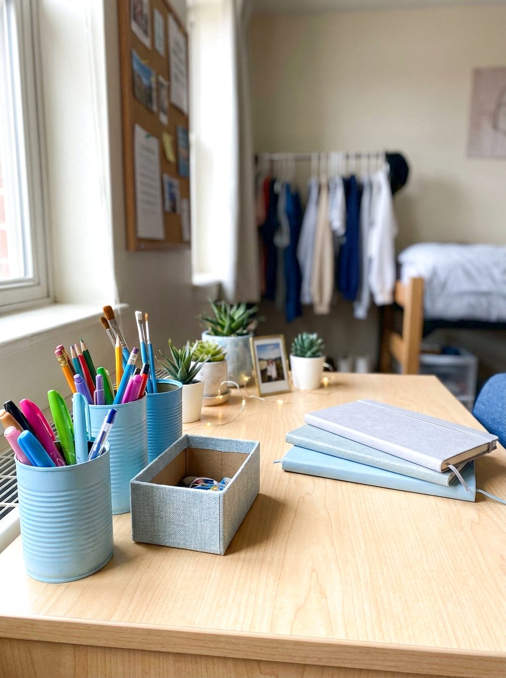 Light Blue Desk Organizer Set