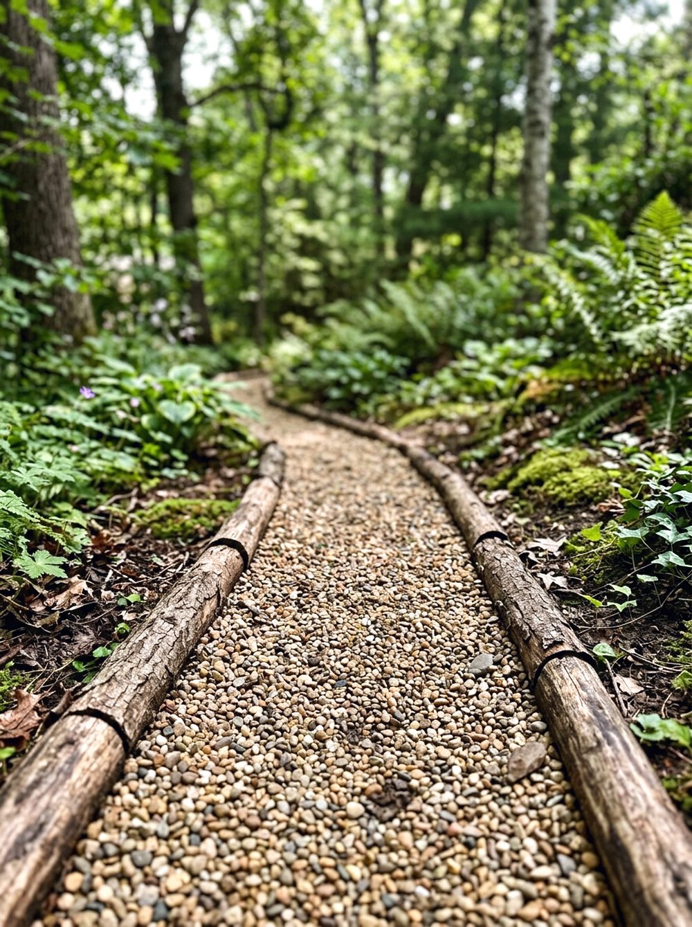 Log Edge Gravel Path