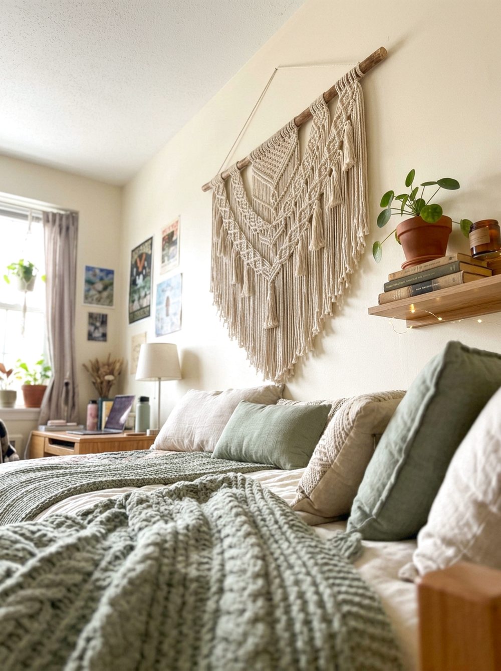 Macrame Hanging Headboard