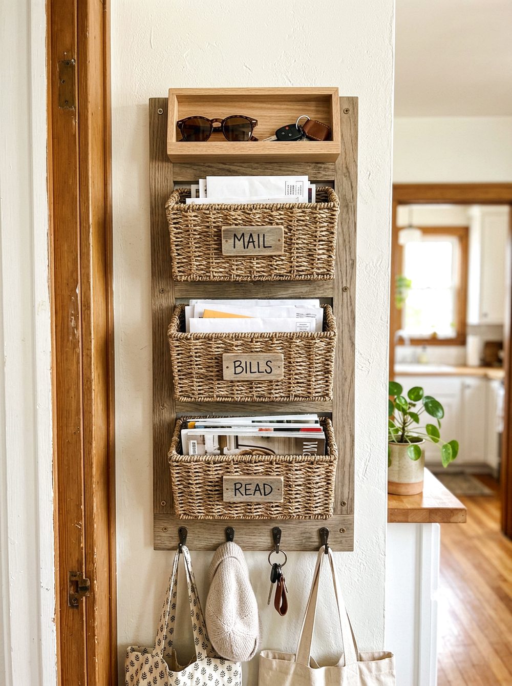 Mail Sorting Basket Rack