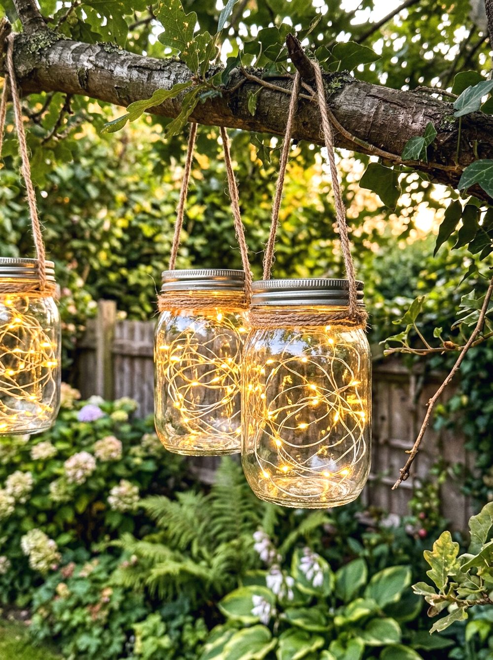 Mason Jar Fairy Light Lanterns