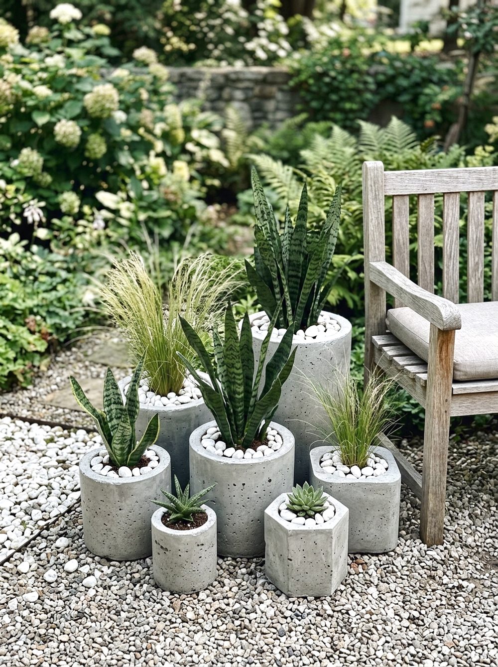 Minimal Concrete Planters