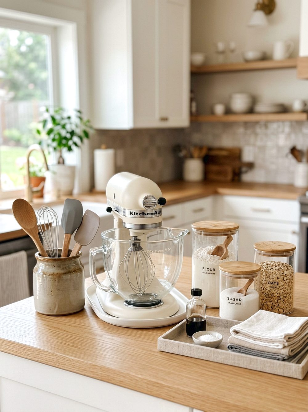Minimalist Baking Counter Setup