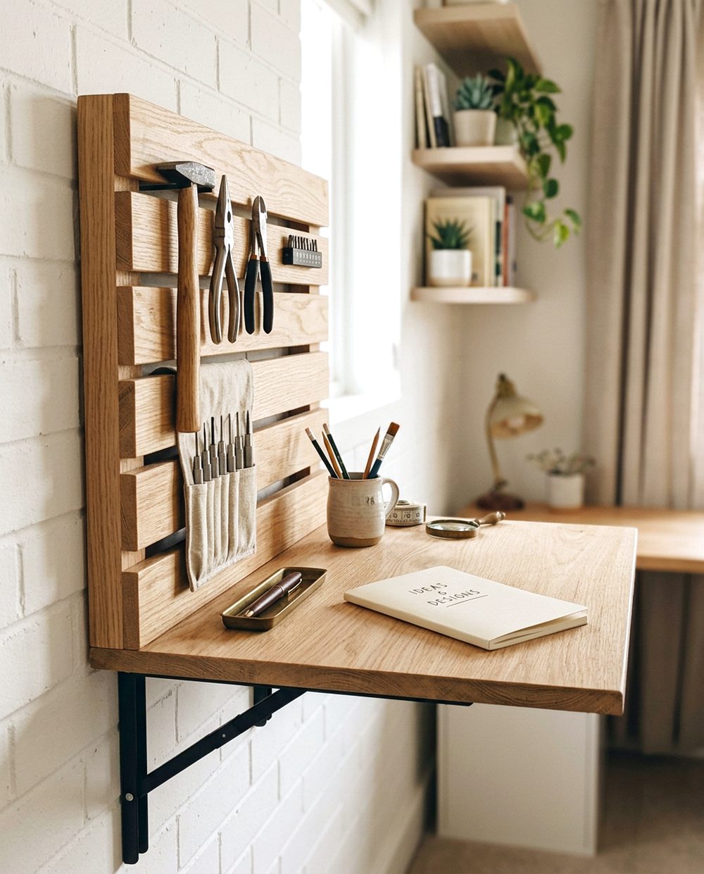 Minimalist Home Office Maker Bench