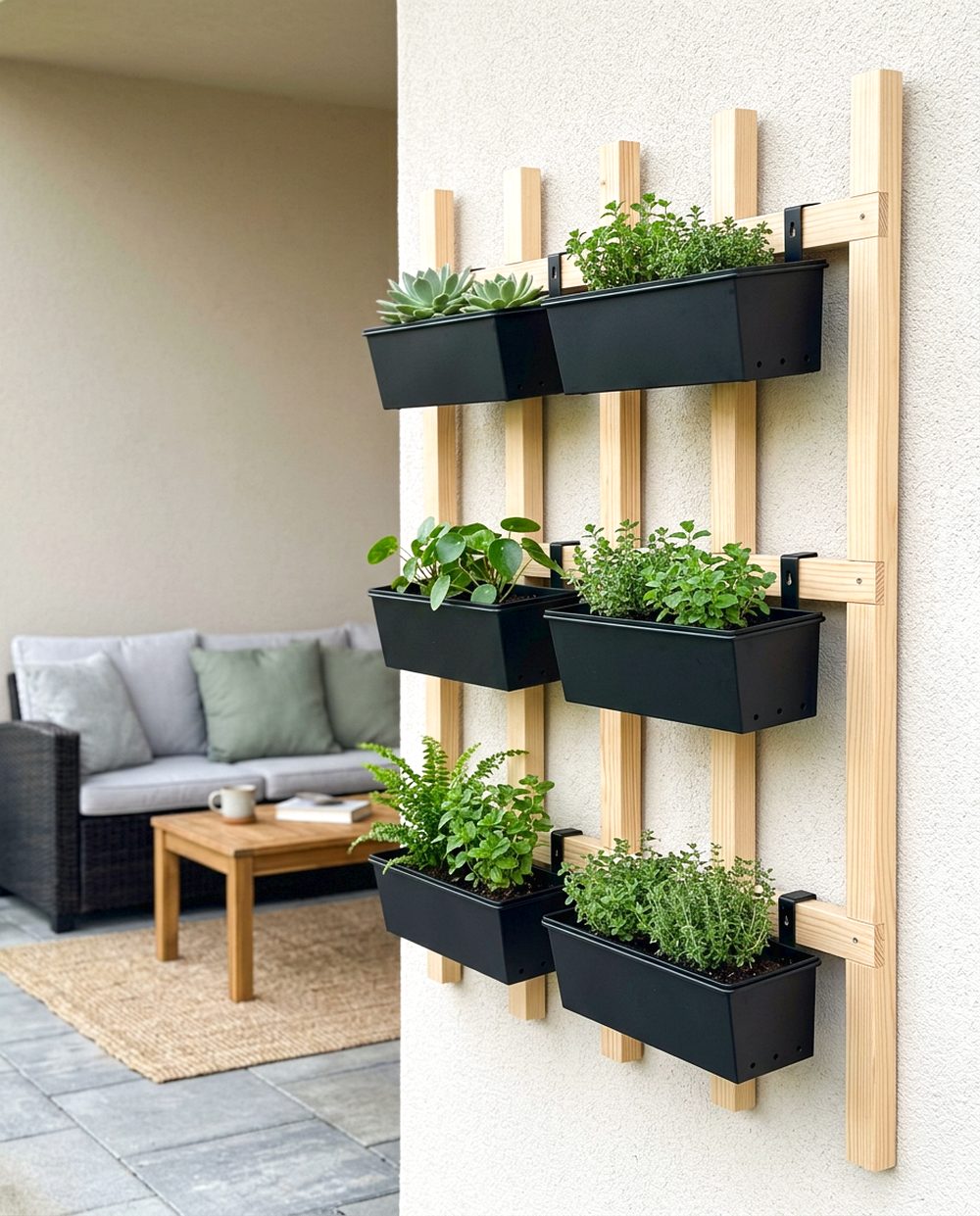 Minimalist Planter Wall