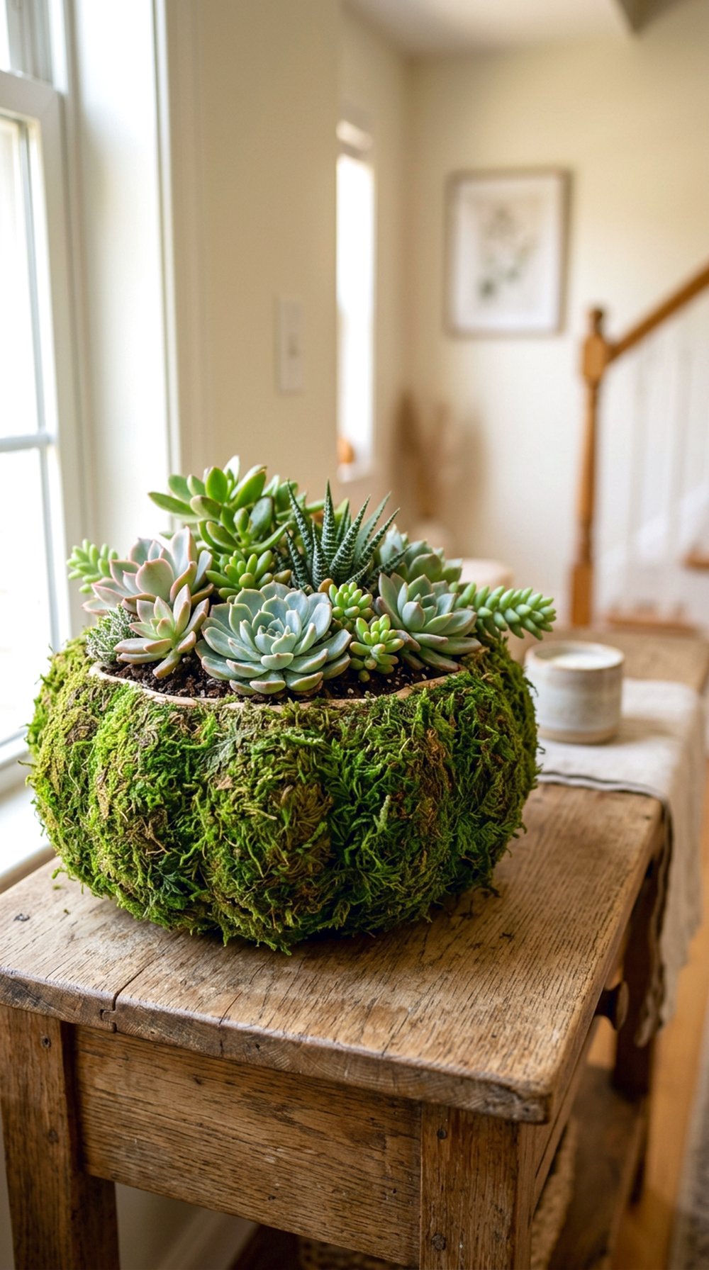 Mossy Pumpkin Succulent Bowl