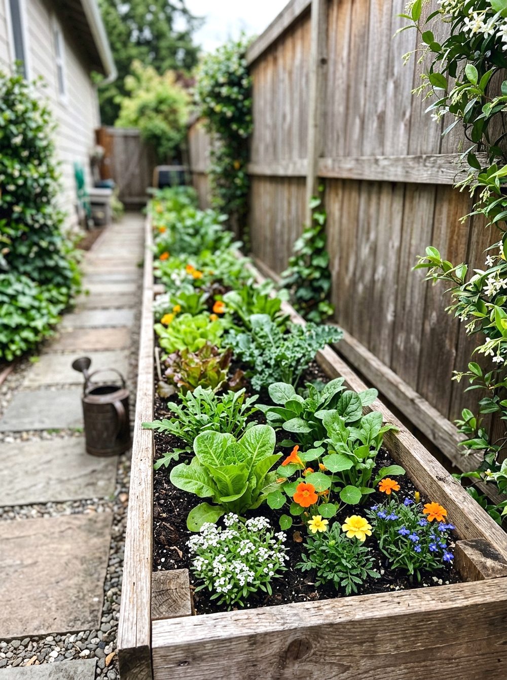 Narrow Side Yard Raised Bed