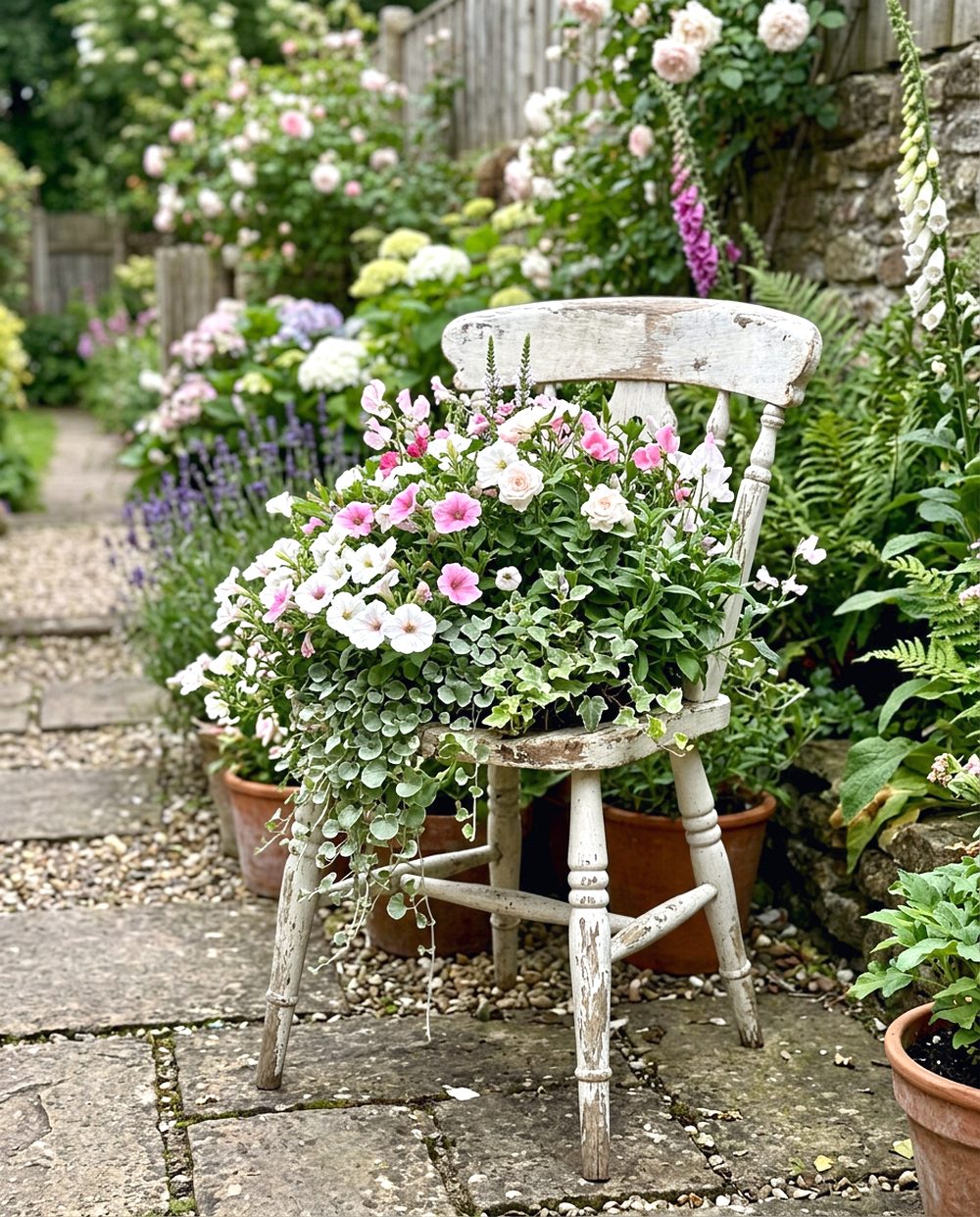 Old Chair Flower Planter
