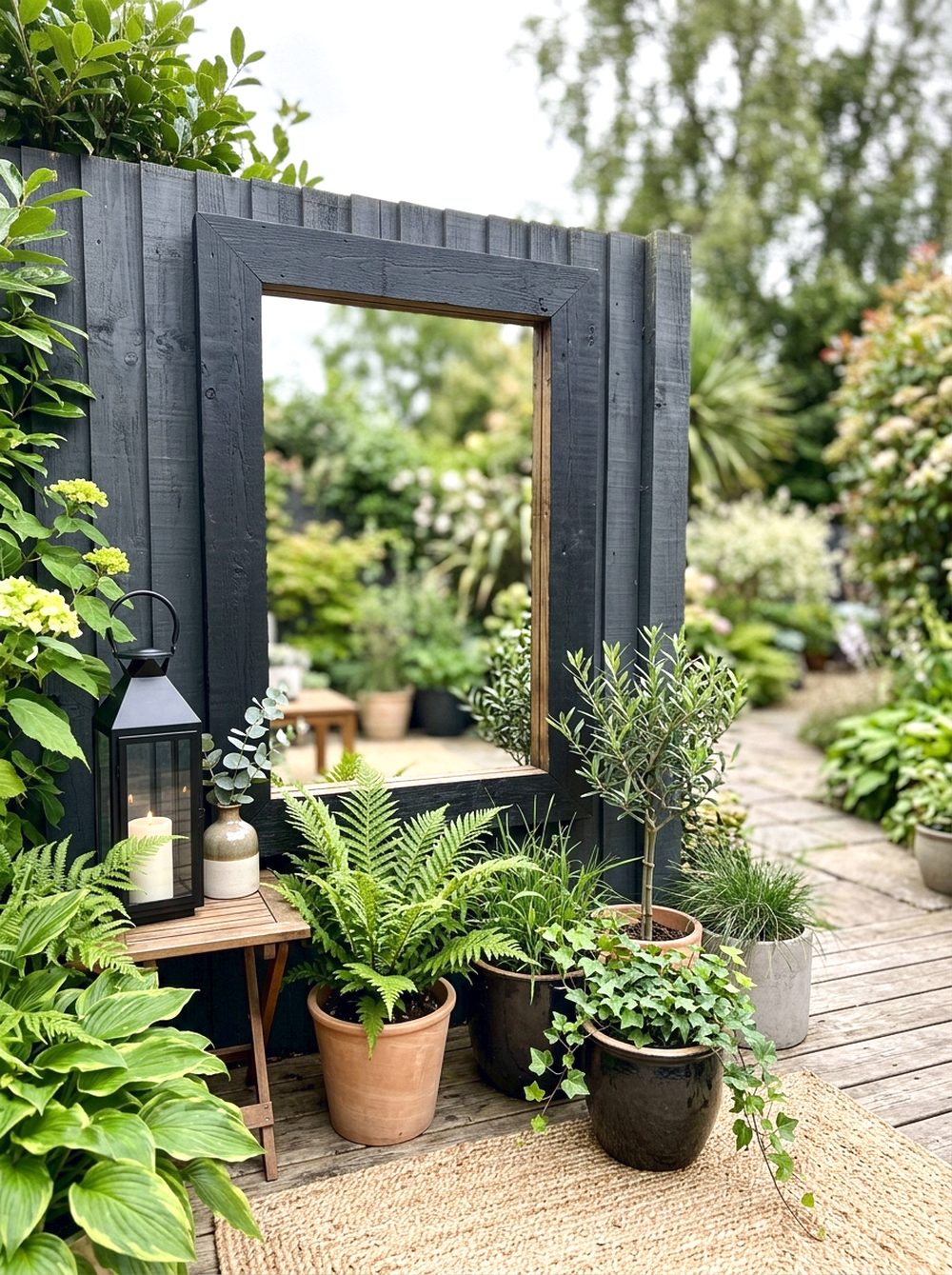 Outdoor Mirror Feature Wall