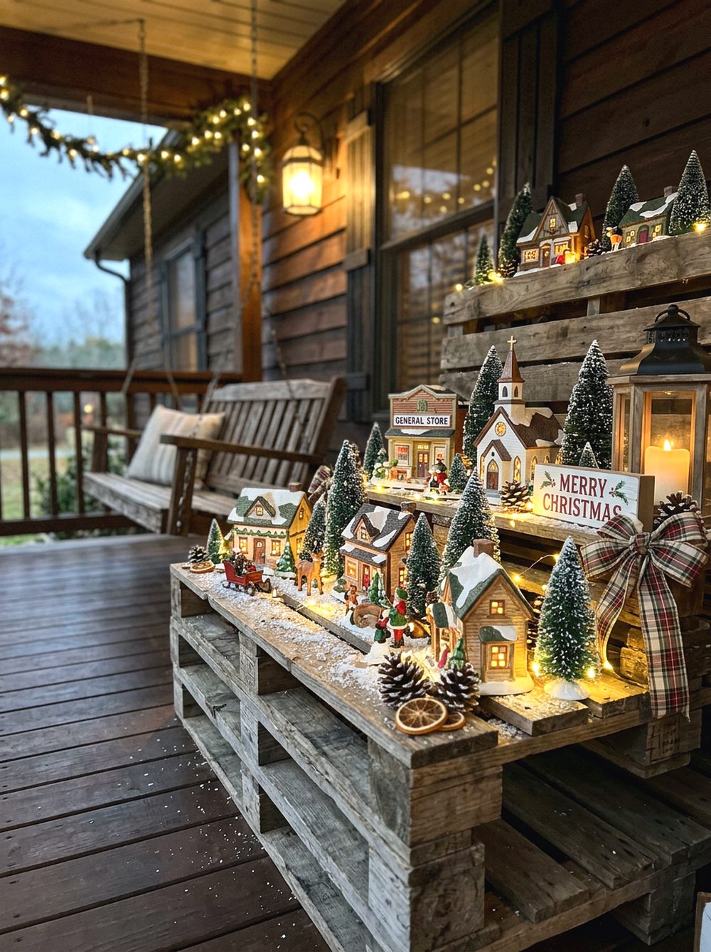 Outdoor Pallet Porch Village