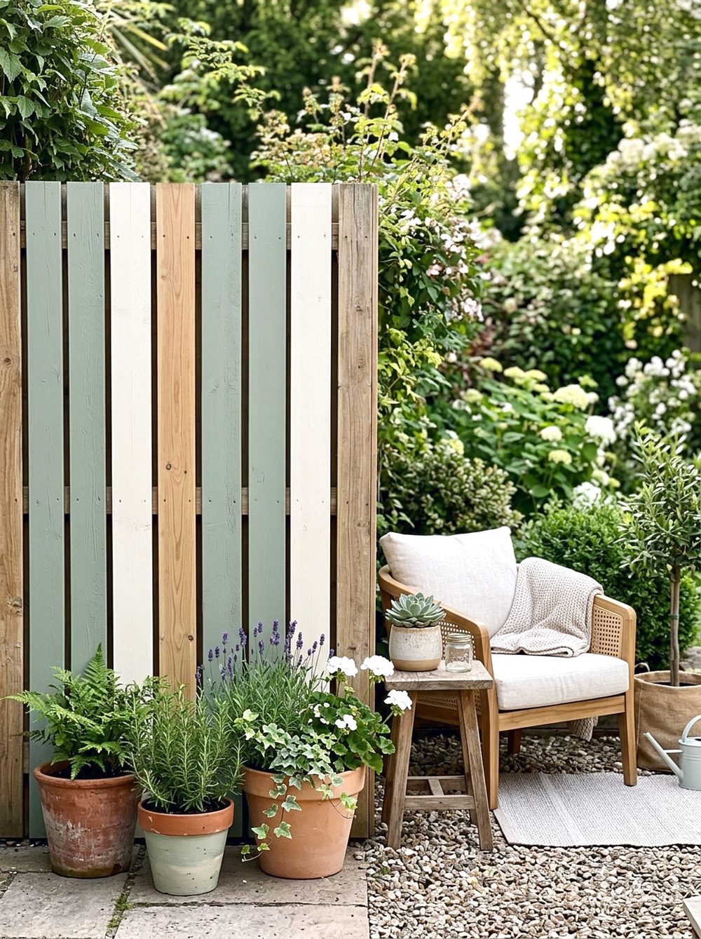 Painted Fence Accent Wall