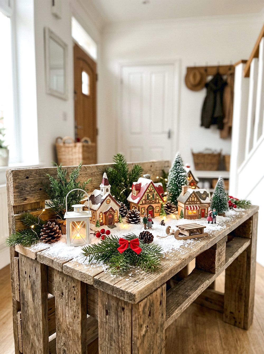 Pallet Bench Village Display