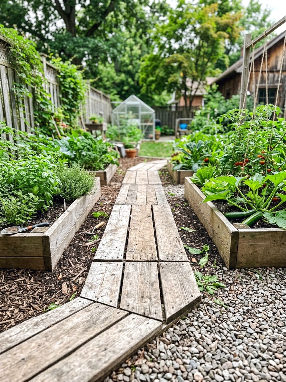 Pallet Wood Garden Walk