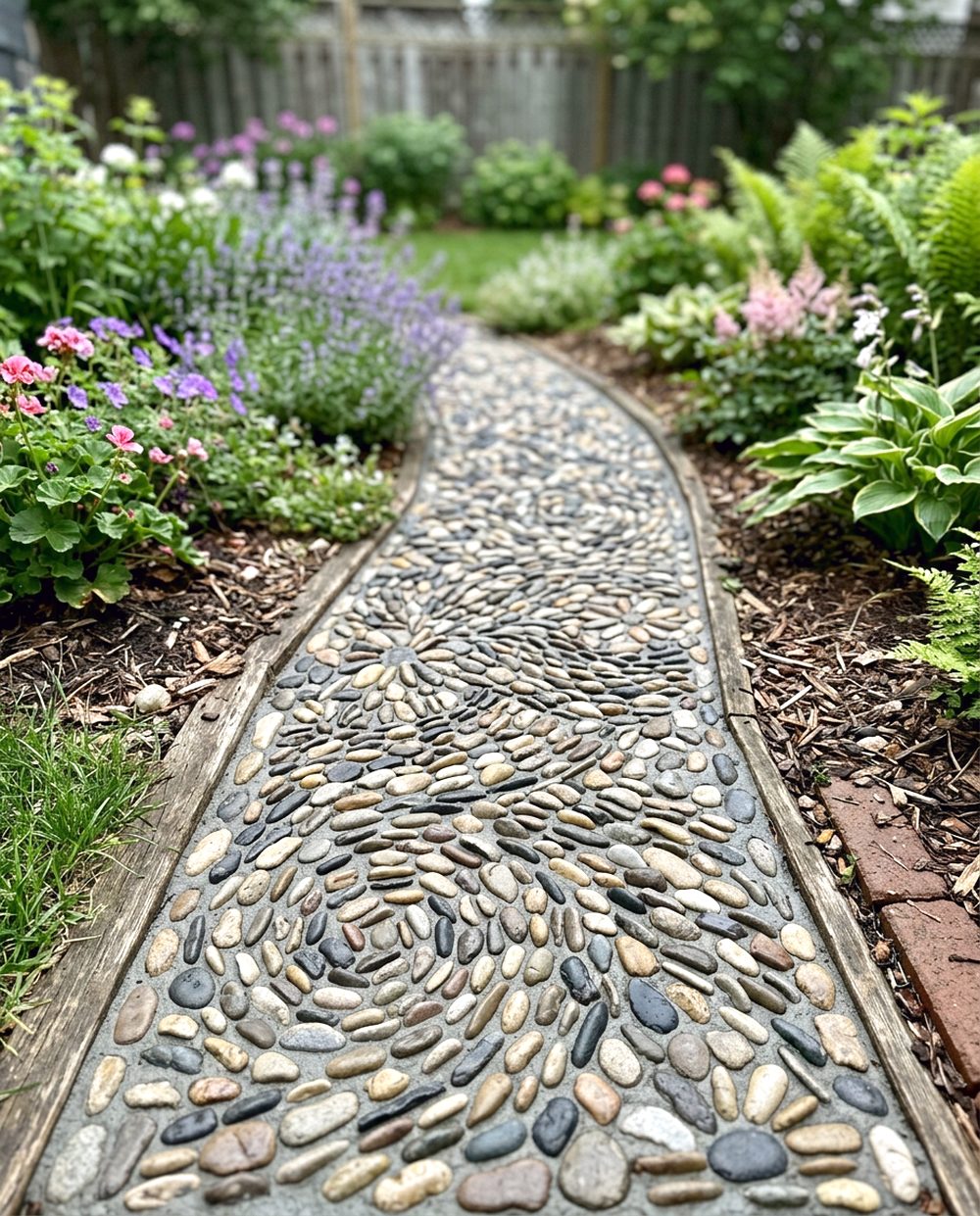 Pebble Mosaic Garden Path