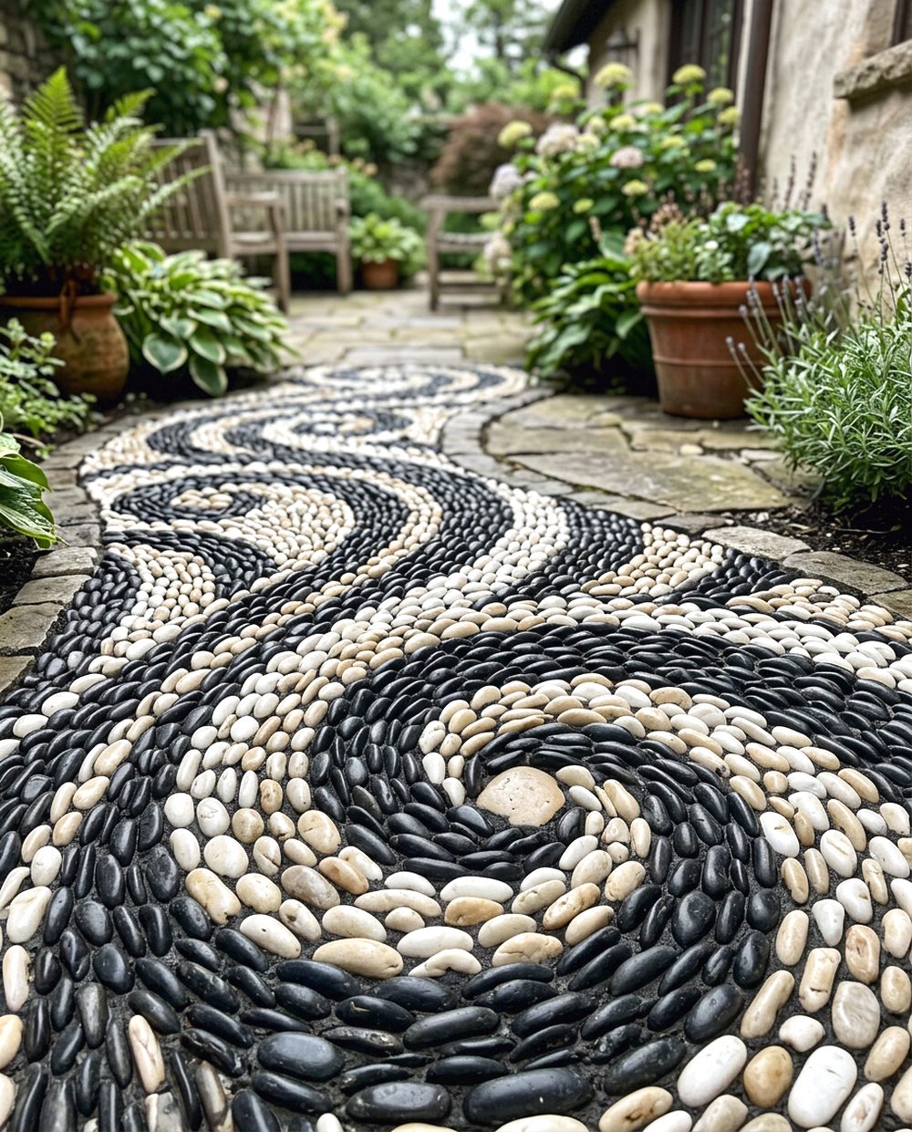 Pebble Mosaic Path