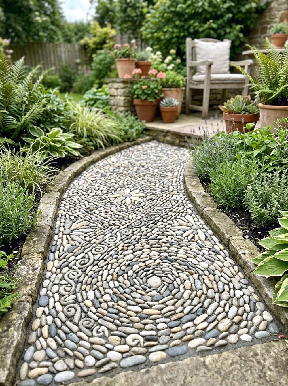 Pebble Mosaic Path