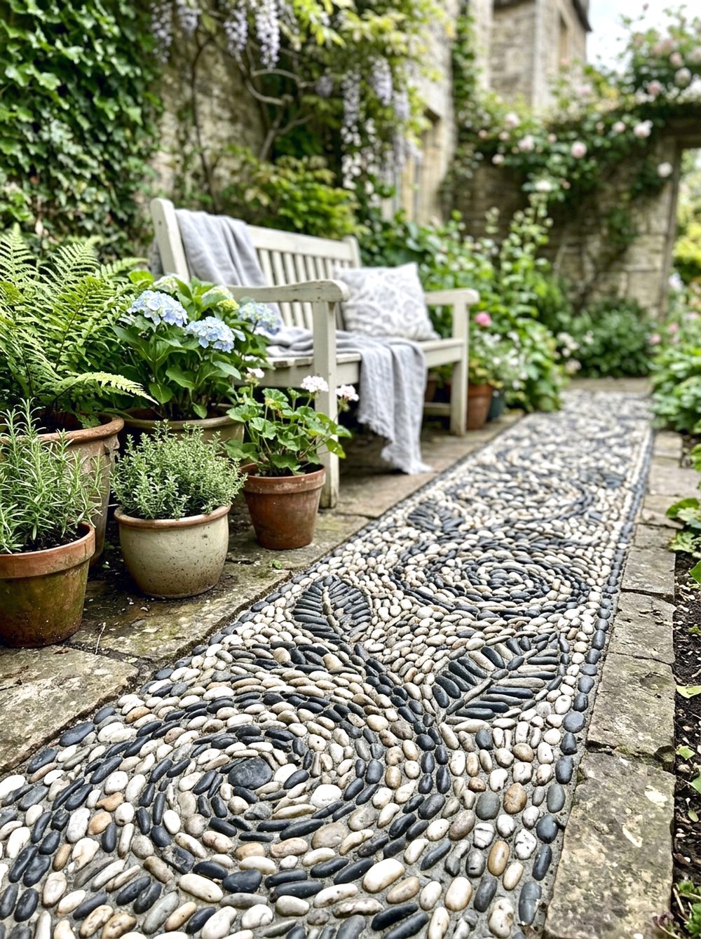 Pebble Mosaic Path