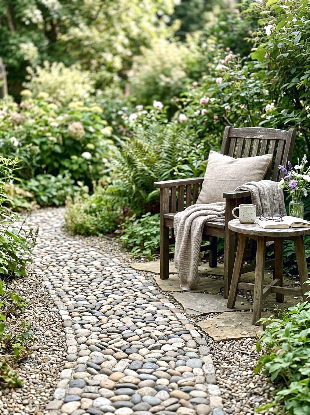 Pebble Path Seating Spot