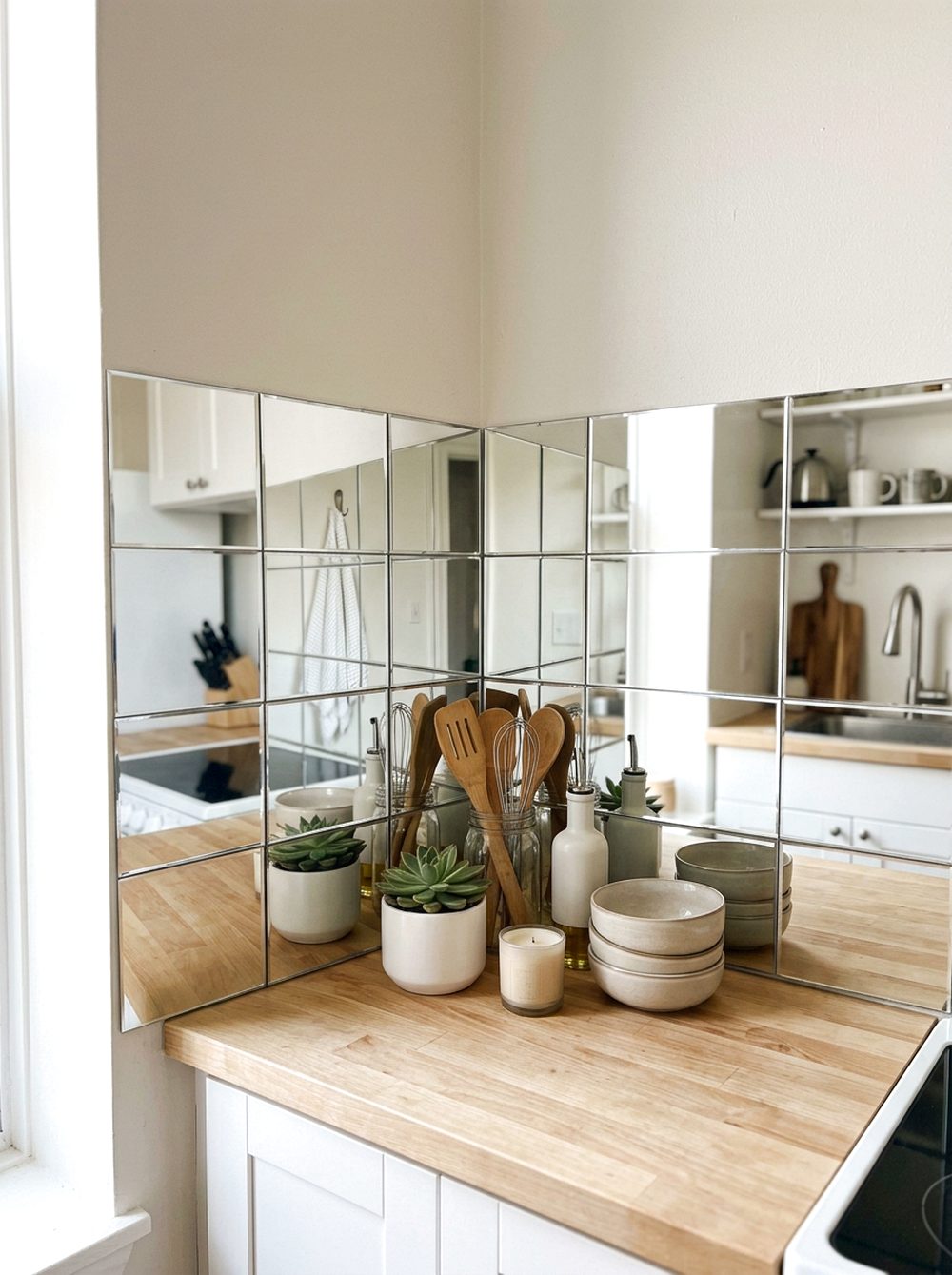 Peel-and-Stick Mirror Tiles
